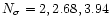 $N_\sigma = 2, 2.68, 3.94$