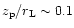 $z_{\rm p}/r_{\rm L}\sim 0.1$