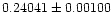 $0.24041\pm 0.00100$
