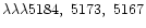 $\lambda\lambda\lambda5184,~
5173,~ 5167$
