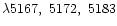 $ \lambda5167,~5172,~5183$