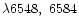 $\lambda6548,~6584$
