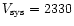 $V_{\rm sys}=2330$