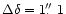 $\Delta\delta=1\hbox{$.\!\!^{\prime\prime}$ }1$