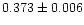 $0.373 \pm 0.006$