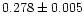 $0.278 \pm 0.005$