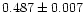$0.487 \pm 0.007$