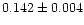 $0.142 \pm 0.004$