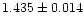 $1.435 \pm 0.014$