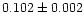 $0.102 \pm 0.002$