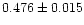 $0.476 \pm 0.015$