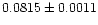 $0.0815 \pm 0.0011$