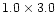 $1.0 \times 3.0$