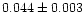 $0.044 \pm 0.003$