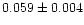 $0.059 \pm 0.004$