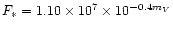 $F_{\rm *}=1.10\times 10^7 \times10^{-0.4m_V}$