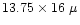 $13.75\times16~\mu$