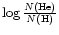 ${\log\frac{N({\rm He})}{N(\rm H)}}$