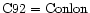 $\rm C92=Conlon$