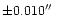 $\pm0.010\hbox{$^{\prime\prime}$ }$