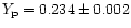 $Y_{\rm p} = 0.234\pm0.002$