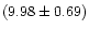$(9.98\pm 0.69)$
