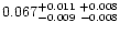 $0.067^{+0.011\ +0.008}_{-0.009\ -0.008}$