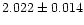 $2.022\pm 0.014$