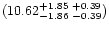 $(10.62^{+1.85\ +0.39}_{-1.86\ -0.39})$