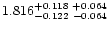 $1.816^{+0.118\ +0.064}_{-0.122\ -0.064}$