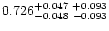 $0.726^{+0.047\ +0.093}_{-0.048\ -0.093}$