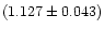 $(1.127 \pm 0.043)$