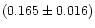 $(0.165 \pm 0.016)$