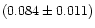 $(0.084 \pm 0.011)$