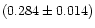 $(0.284 \pm 0.014)$