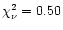 $\chi_{\nu}^2=0.50$