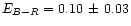 $E_{B-R}=0.10\,\pm\,0.03$