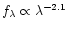 $f_\lambda\propto\lambda^{-2.1}$