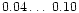 $0.04\ldots~0.10$