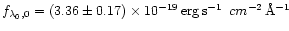 $f_{\lambda_0,0}=(3.36\pm0.17)\times10^{-19}
\,{\rm erg} \,{\rm s^{-1}}~{\, cm^{-2}} \,{\rm\AA^{-1}}$