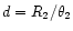 $d=R_2/\theta_2$