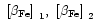 $\mbox{~${\rm [\beta_{\rm Fe}]}$ }_1, \mbox{~${\rm [\beta_{\rm Fe}]}$ }_2$