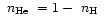 $\mbox{~$n_{\rm He}$ }=1-\mbox{~$n_{\rm H}$ }$