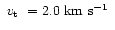 $\mbox{~$v_{\rm t}$ }=2.0~\mbox{$\mbox{km}~\mbox{s}^{-1}$ }$