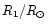 $R_1/\mbox{$R_{\odot}$ }$