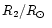 $R_2/\mbox{$R_{\odot}$ }$