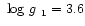 $\mbox{~log $g$ }_1=3.6$