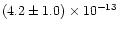 $(4.2 \pm 1.0)\times 10^{-13}$