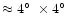 $\approx 4\hbox{$^\circ$ }\times 4\hbox{$^\circ$ }$