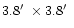 $ 3.8\hbox{$^\prime$ }\times 3.8\hbox{$^\prime$ }$